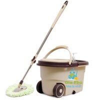 Bộ lau nhà 360 độ cao cấp Thái Lan VL5 nhập khẩu 100% ( 2 bông lau - 2 bánh xe lớn )
