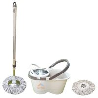 BỘ LAU NHÀ 360 ĐỘ RỜI LỒNG DỄ VỆ SINH, LỒNG VÀ MÂM INOX, SIÊU SẠCH, SIÊU BỀN