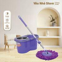 Bộ lau nhà 360  Megahome X2 New Megahome mâm nhựa, lồng vắt inox, vắt siêu sạch, lau siêu nhanh