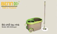 BỘ LAU NHÀ BN-555SUPER và cán inox nhập khẩu.