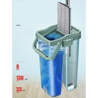 BỘ LAU NHÀ ĐA NĂNG XOAY 360 ĐỘ MÂM LAU HÌNH CHỮ NHẬT VỚI 2 BÔNG LAU MỀM MẠI CAO CẤP NHANH KHÔ