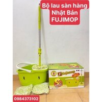 Bộ lau nhà FUJIMOP Lồng Xoay Inox, cây lau xoay 360 độ hàng NHẬT BẢN