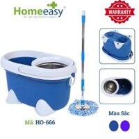 Bộ Lau Nhà Lồng Inox Homeeasy Supper Price 666 Xanh - 2 bông lau Màu Ngẫu Nhiên