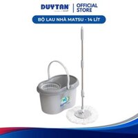 Bộ lau nhà Matsu 14 Lít DUY TÂN nhựa PP, bộ lau nhà 360 độ, bông lau microfiber mịn, thấm hút