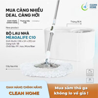 Bộ Lau Nhà Megahome Xoay 360 Độ Megalife C10 - Lồng Inox Chống Gỉ ( Màu Ngẫu Nhiên)