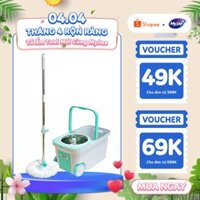 Bộ Lau Nhà MyJae Đài Loan Sợi Microfiber Xoay Siêu Tốc 360 Độ Thông Minh 129.5cm
