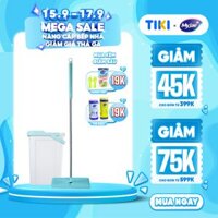 Bộ Lau Nhà MyJae Đài Loan Sợi Fiber Xoay 360 Độ Thông Minh 125cm - Bộ lau nhà Maxi