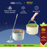 Bộ lau nhà tách nước bẩn.chổi lau nhà Bennix Thailand BN-688SM xoay 360 độ, bảo hành 12 tháng