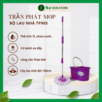 Bộ lau nhà Trần Phát TP905 - Thùng rổ nhựa rời có bánh xe di chuyển