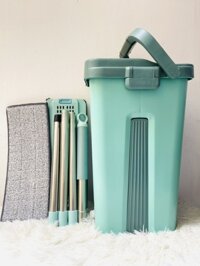 BỘ LAU NHÀ TỰ VẮT CÓ THÙNG VUÔNG KẺ SỌC MÃ V88 (10)