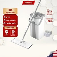 Bộ lau nhà tự vắt thông minh, chổi lau nhà 360 độ, cây lau nhà đa năng, lau sạch khô nhanh - AKIITO KZ3