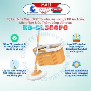 Bộ lau nhà xoay 360 độ Sunhouse KS-CL350PO