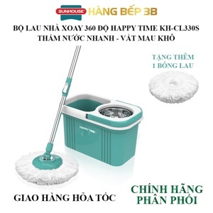 Bộ lau nhà xoay 360 độ Sunhouse Happy time KH-CL330S
