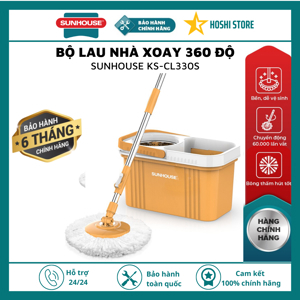 Bộ lau nhà xoay 360 độ Sunhouse KS-CL350PO