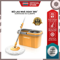 Bộ Lau Nhà Xoay 360 Độ SUNHOUSE KS-CL350PO | KS-CL330S | Kèm Thùng Tự Vắt Có Lồng Inox Chống Gỉ, Dễ Dàng Làm Sạch