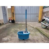 Bộ lau sàn nhà tự vắt thông minh lồng xoay inox chống gỉ chống văng nước có bánh xe di chuyển tiện ích hãng Eccox