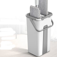 Bộ Lau Sàn Tự Vắt Thông Minh Với Thùng Chứa Nước 2 Ngăn Đẩy Bụi Sàn Lau Ướt Lau Khô Sàn Bông Lau 32cm x 10cm Tiện Dụng