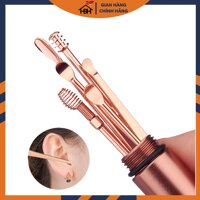 Bộ Lấy Ráy Tai Thép Không Rỉ Tặng Kèm Móc Treo Hình Trụ - Đồng