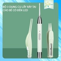 Bộ Lấy Ráy Tai, vệ sinh mũi Có Đèn Led cho bé