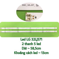 Bộ led TV LG 32LJ571 - 32LF520/LF510 - 32LJ510D - bộ gồm 2 thanh 5