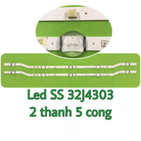 Bộ led TV Samsung 32J4303/32N4300/32T4300 - gồm 2 thanh cong mỗi thanh 5 bóng