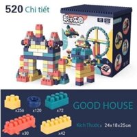 BỘ LEGO 520 CHI TIẾT lắp ráp tăng trí tuệ thông minh sáng tạo của trẻ nhỏ