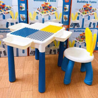 Bộ LEGO kèm bàn ghế hình thỏ cho bé - Đồ Chơi Lắp Ghép Thông Minh Sáng Tạo