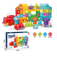 Bộ Lego Xếp Hình Đoàn Tàu Học Chữ Cái 2in1