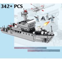 Bộ Lego Xếp Hình Tàu Chiến 350 Mảnh, Lắp Ráp Mô Hình Quân Sự