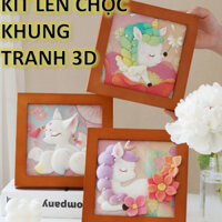 Bộ len chọc tự làm bức tranh 3D động vật thần thoại ngộ nghĩnh dễ thương làm quà tặng trưng bày [Có hướng dẫn]