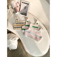 BỘ LEN ĐAN HOẠ TIẾT HOA MÙA HÈ( Ảnh thật)A1126