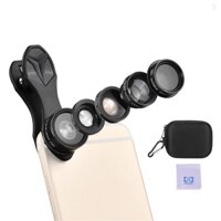 Bộ Lens Điện Thoại APEXEL APL-DG5H 5 Trong 1 198° Ống Kính Fisheye Góc Rộng 0.63X 15X Macro 2X CPL Cho Điện Thoại iPhone Samsung Huawei Xiaomi