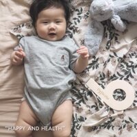 Bộ liền thân cho bé, Bodychip Baby Gap Xám Cộc Tay Hàng Xuất Dư cho bé