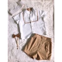 Bộ linen phong cách Âu cho bé trai