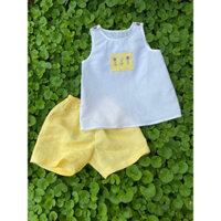 Bộ linen tưng thêu hoa