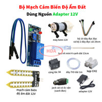 Bộ Linh Kiện Cảm Biến Độ Ẩm Đất Điều Khiển Bằng Relay 12V, Bặt/Tắt Tưới Nước Tự Động Kết Hợp Máy Bơm 12V Thực Hành Lớp 8