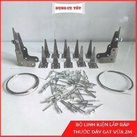 Bộ linh kiện lắp ráp thước dây gạt vữa - đủ lắp vào thước nhôm 25x50 loại 2m