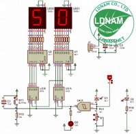 Bộ linh kiện + mạch in đếm sản phẩm 2 số IC số LDNam