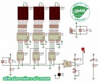 Bộ linh kiện + mạch in đếm sản phẩm 3 số IC số LDNam