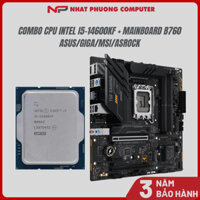 Bộ linh kiện máy tính bàn tự lắp ráp CPU Intel I5-14600KF +  Mainboard B760 Asus/Giga/Msi/Asrock - Bảo hành 36 tháng