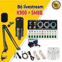 Bộ live stream sound card k900 + MICRO TASTAR  SM8B nhiều hiệu ứng hay bảo hành 12 tháng
