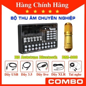 Bộ livestream H9 (Bluetooth) Micro thu âm BM900 Woaichang
