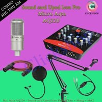 Bộ livestream sound card Icon Upod pro mic Aqta AQ220 chân màng dây livestream MA2 đầy đủ
