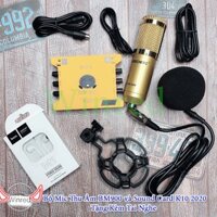 Bộ livestream sound card k10 2020 đi mic thu âm BM900 kèm tai nghe Hoco M1 chính hãng - Trọn bộ mic thu âm hay karaoke ♥