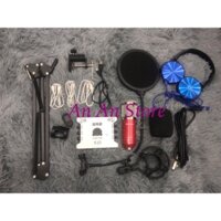 Bộ livestream sound card XOX K10 mic bm900