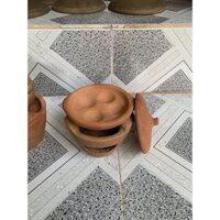 Bộ lò đất và khuôn bánh khọt mini gốm chăm