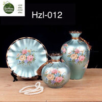 Bộ Lọ Decor 3 Món Bình Hút Lộc Trang Trí Tặng Kèm Kệ Đĩa Dây Buộc 123