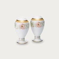 Bộ lọ đựng tiêu (2 lỗ) và muối (4 lỗ) cao 9,7cm sứ xương | Blooming Splendor 4892L - 507710A