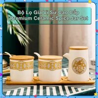 Bộ Lọ Gia Vị Sứ Cao Cấp - Premium Ceramic Spice Jar Set 💯Store VN💯