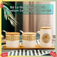 Bộ Lọ Gia Vị Sứ Cao Cấp - Premium Ceramic Spice Jar Set 🔰AsiaMart24h🔰